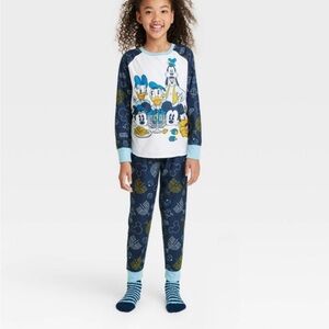 Girls' Disney Mickey Mouse & Friends Hanukkah Pajama Set Blue size 8 Medium